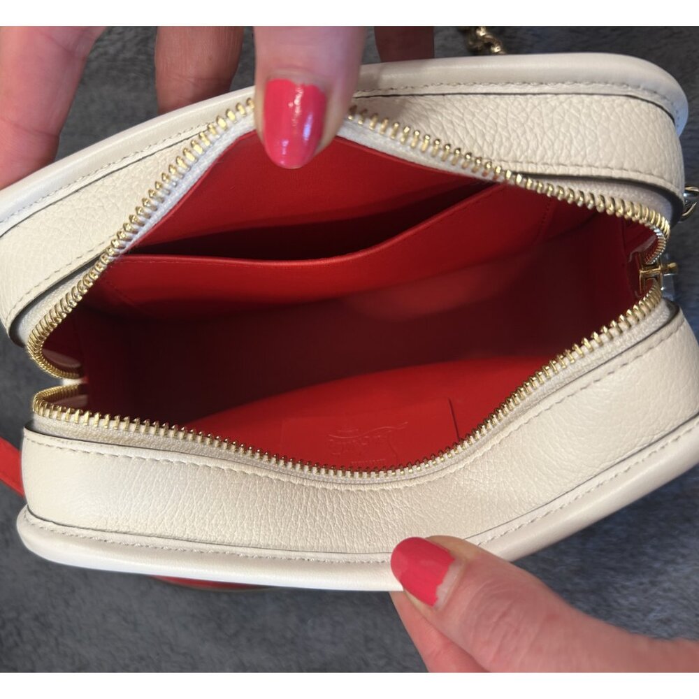 Christian Louboutin Radioloubi Small Crossbody — Bianco Calf Leather - Picture 3 of 14